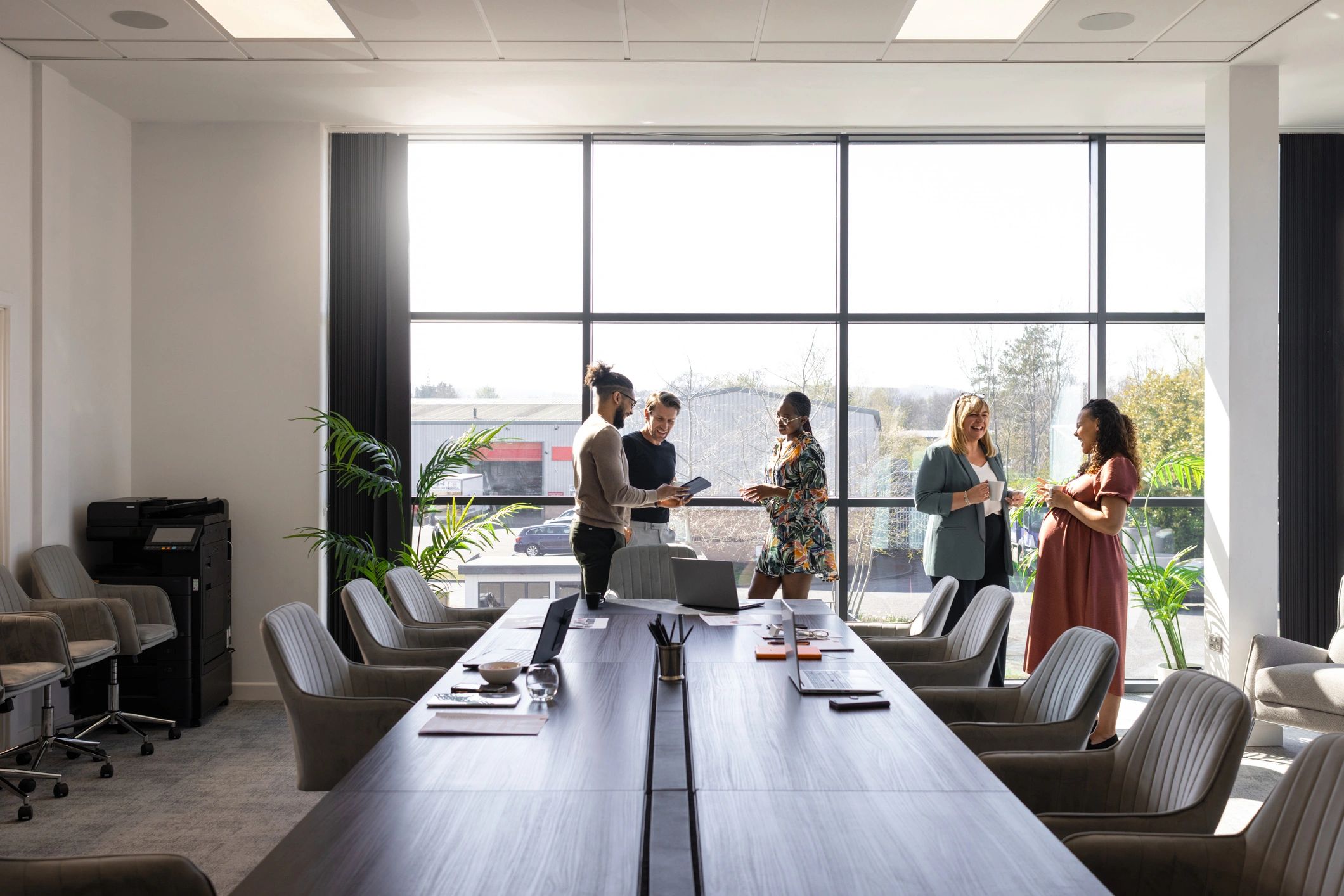 Consultants collaborating during a business meeting